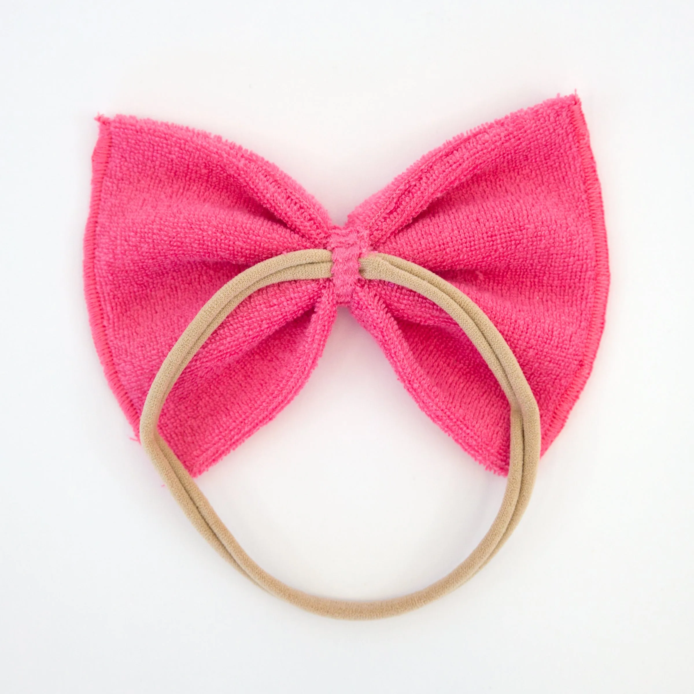 oh baby! Cotton Terry Bow Nylon Headband - Watermelon