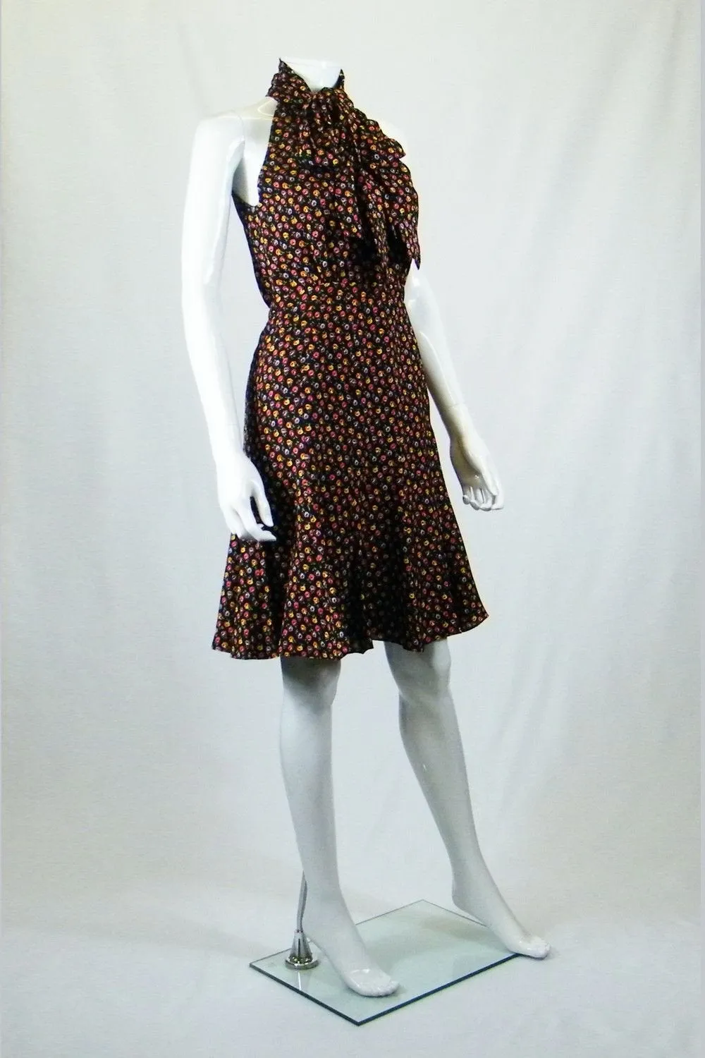 PAUL & JOE Paris Domino Polka Dot Pussy Bow Dress (UK 8)