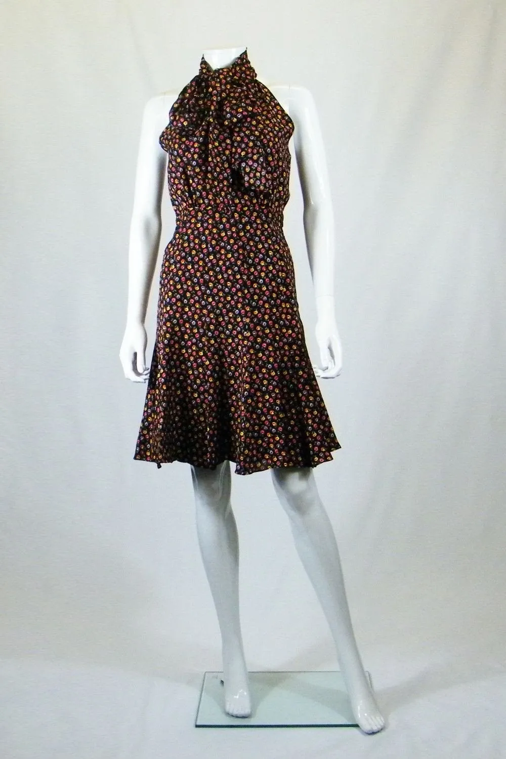 PAUL & JOE Paris Domino Polka Dot Pussy Bow Dress (UK 8)