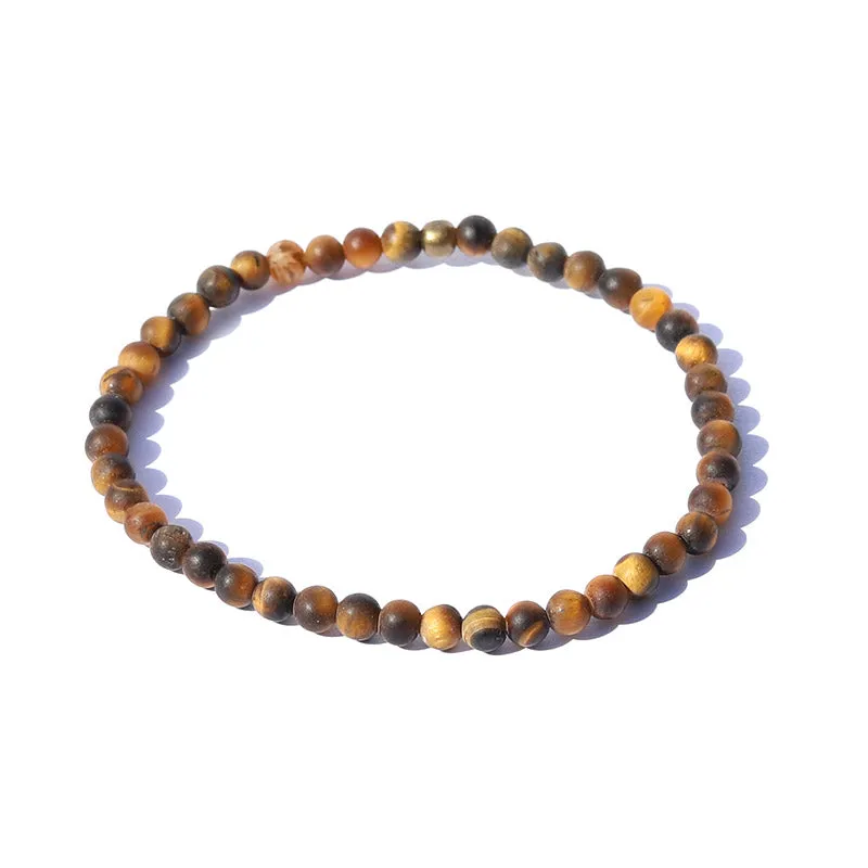 Prosperity Matte Tiger's Eye Delicate Bracelet