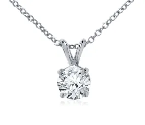 Round Diamond Solitaire Pendant