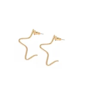 Small 1/2 Star Earrings