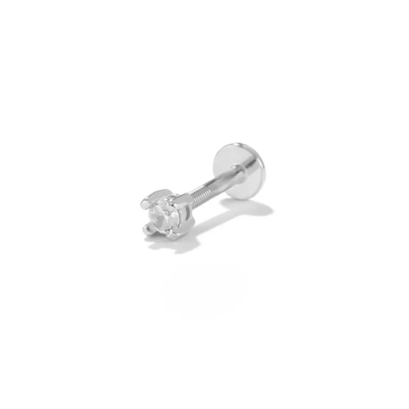 Sterling Silver Zircon Stud Earring For Women