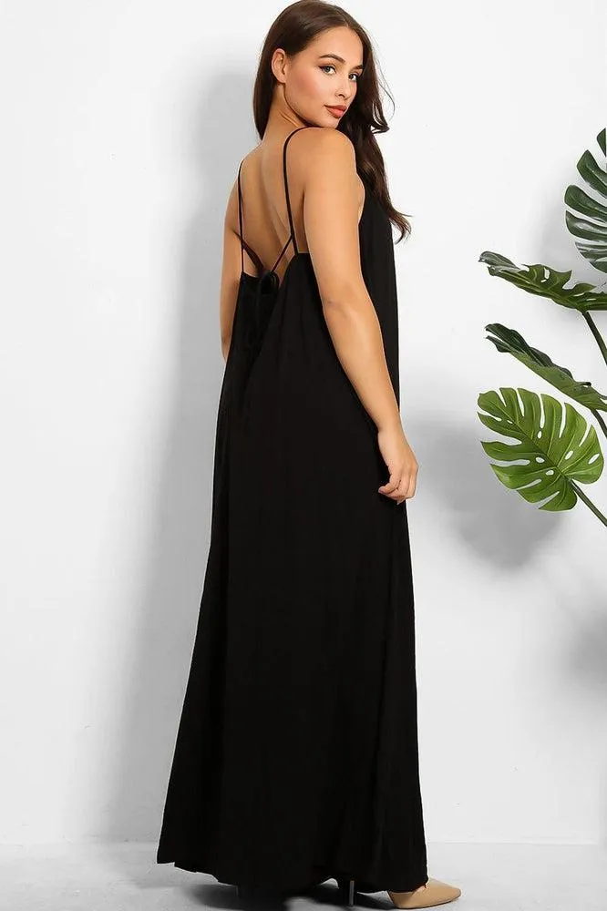 Strappy Low Back Cotton Maxi Sun Dress