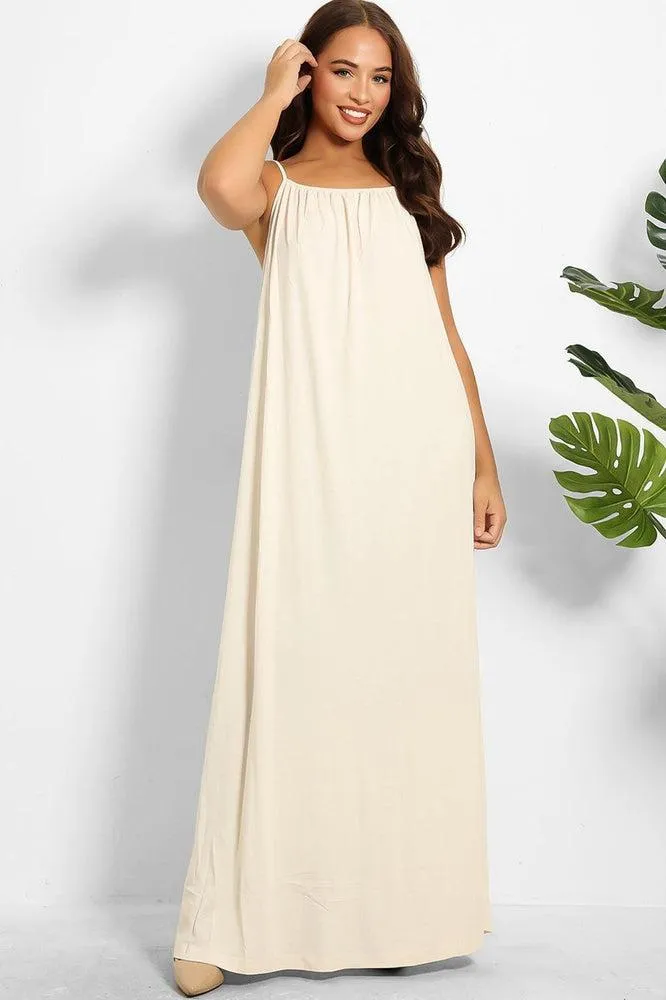 Strappy Low Back Cotton Maxi Sun Dress