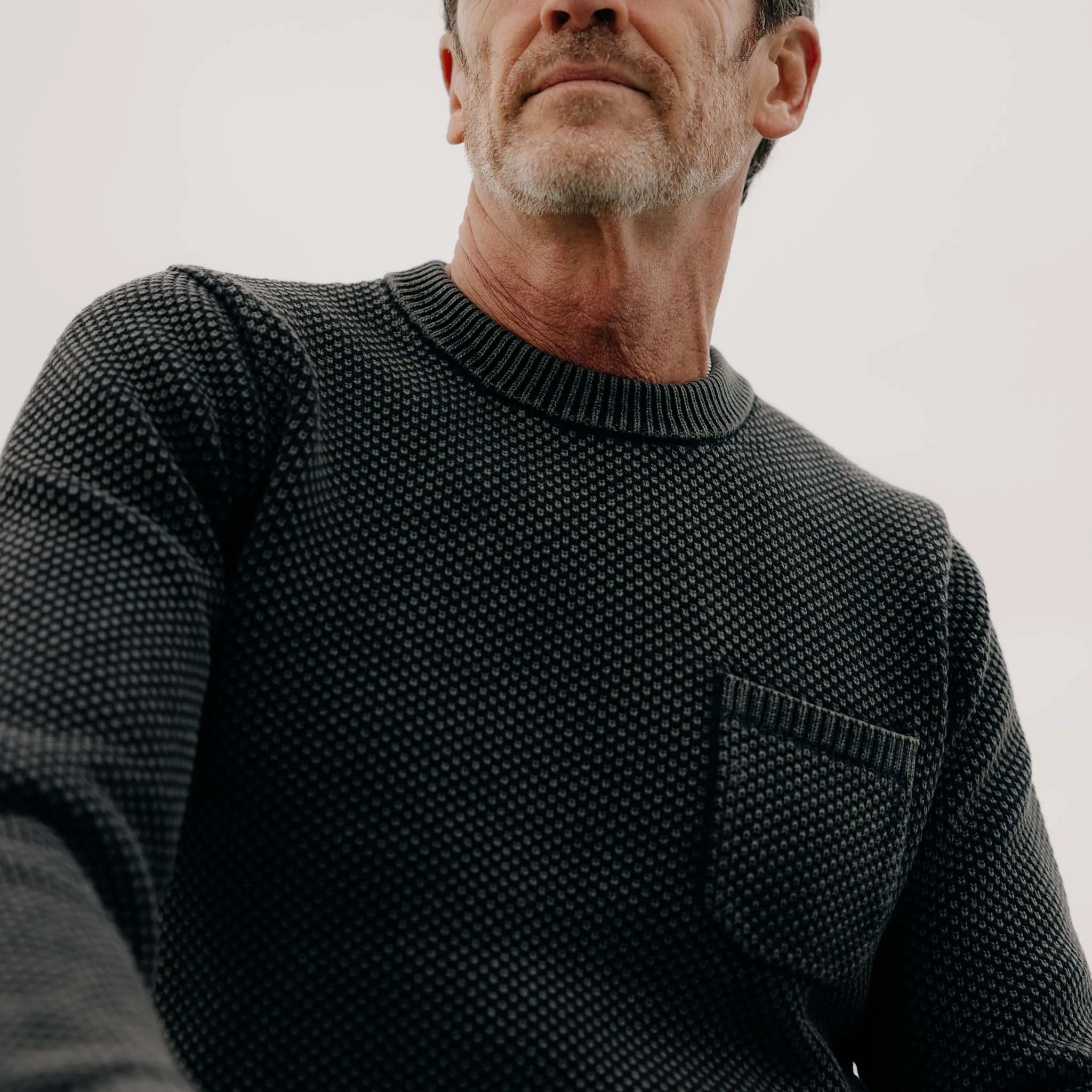 The Crawford Crew Sweater in Washed Asphalt