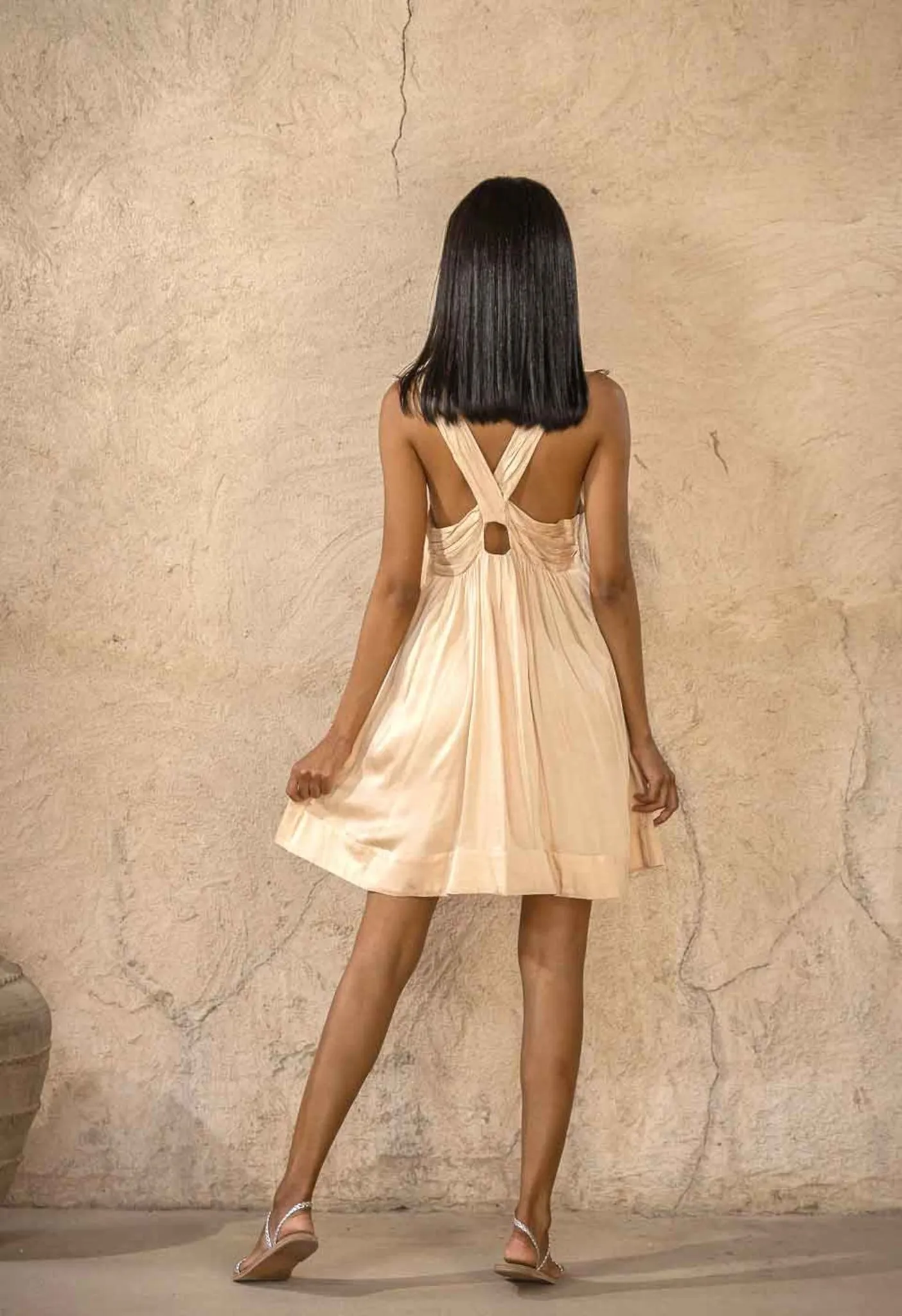 THIS IS ME - THE DRAPED SATIN MINI DRESS