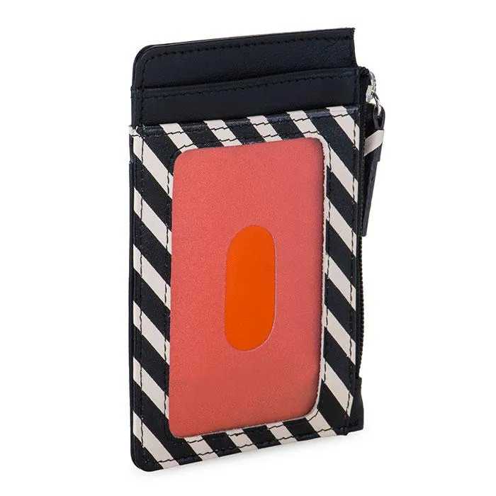 Venice Credit Card Holder with Coin Purse- Black