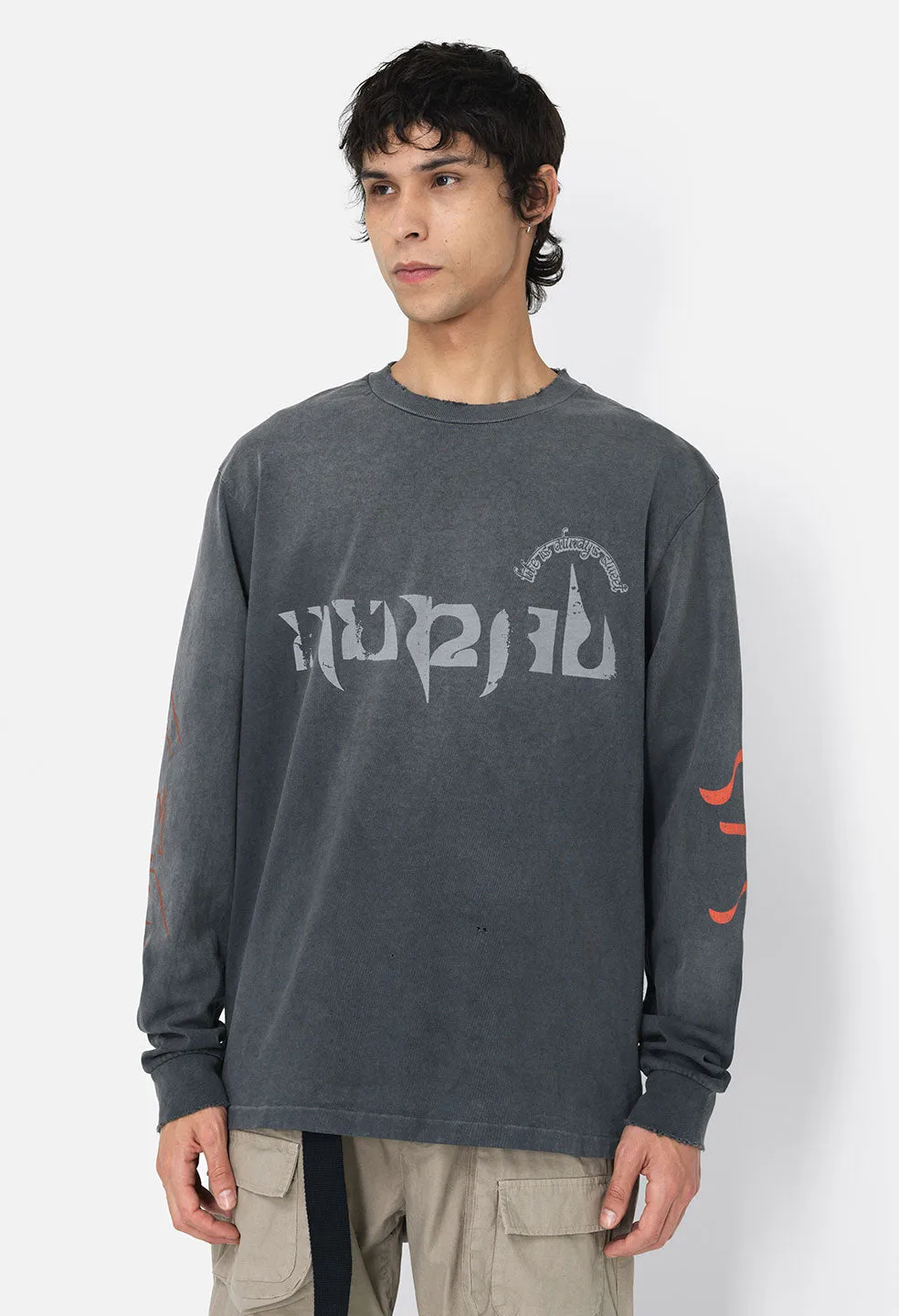 Vintage Ls Tee / Nepal Washed Black