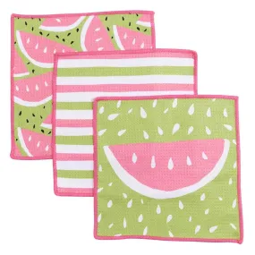 Watermelon blu Kitchen Dish Cloths (Set of 3)