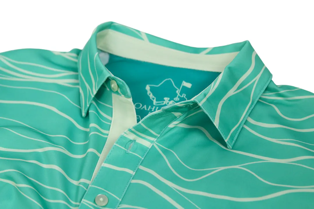 Wavy Seafoam - OGA Men's Polo - Seafoam Green