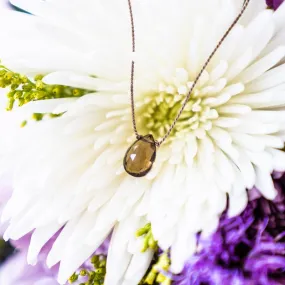 Whiskey Quartz Briolette Gemstone Necklace