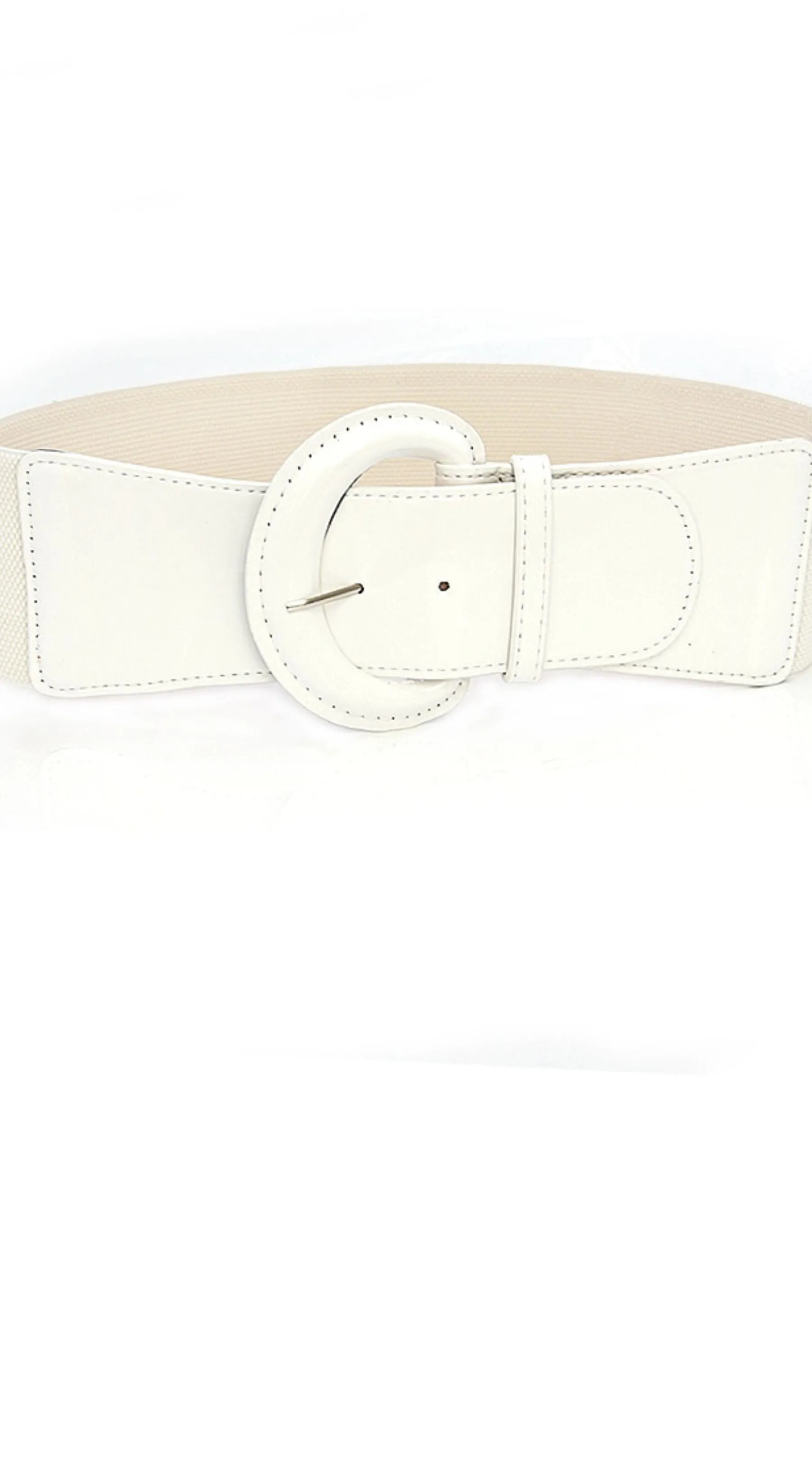 White cinch belt