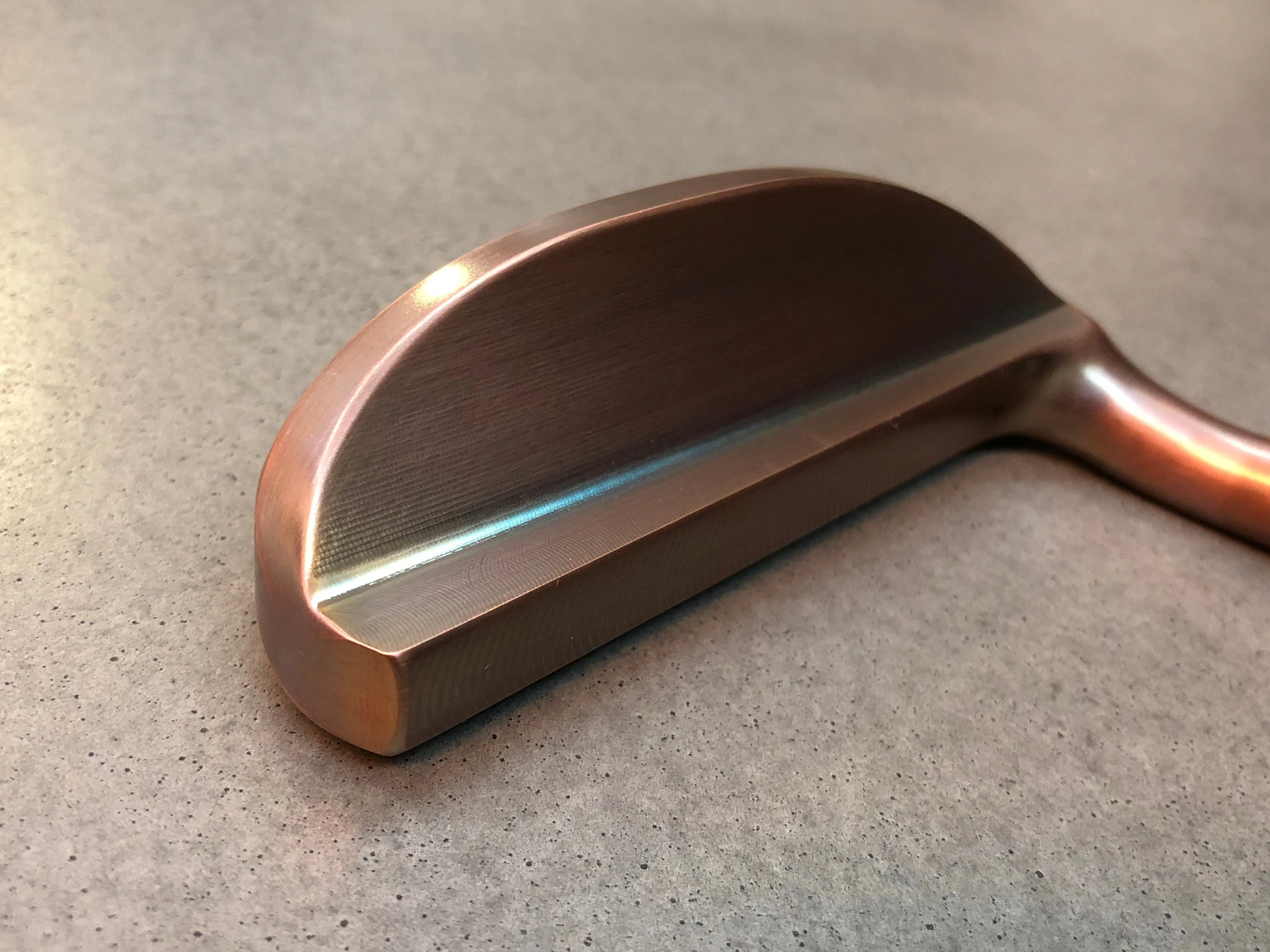 Yamada Golf Razor Burnt Copper Handmade Putter Head Only