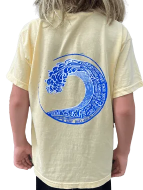 Youth Long Island Beach Wave Tee/ Yellow