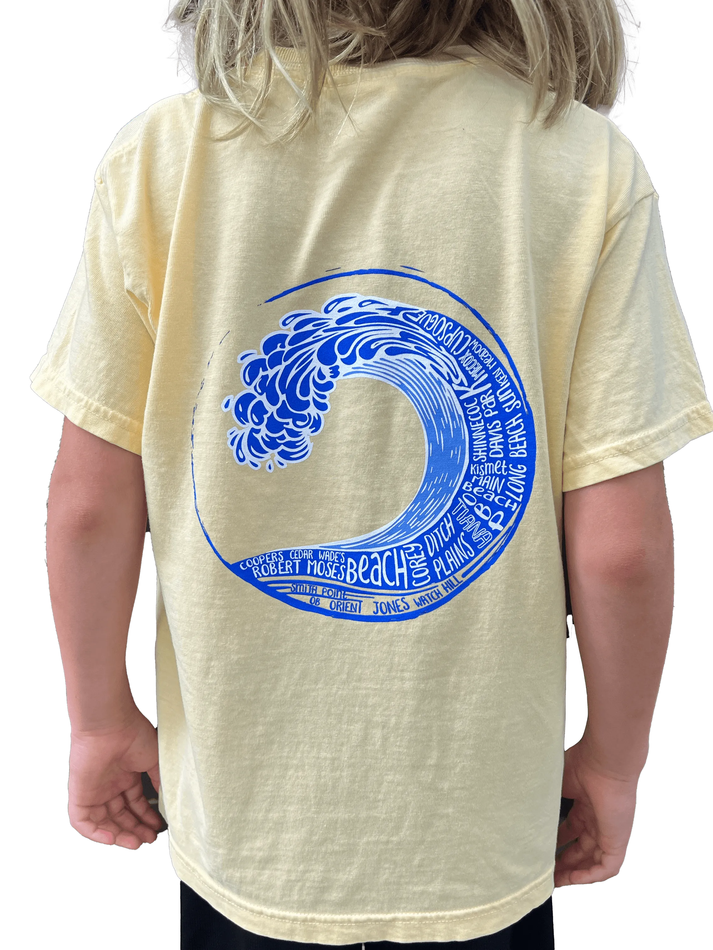 Youth Long Island Beach Wave Tee/ Yellow