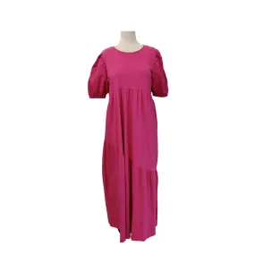 ZARA Pink Cotton Maxi Dress | Gently Used |