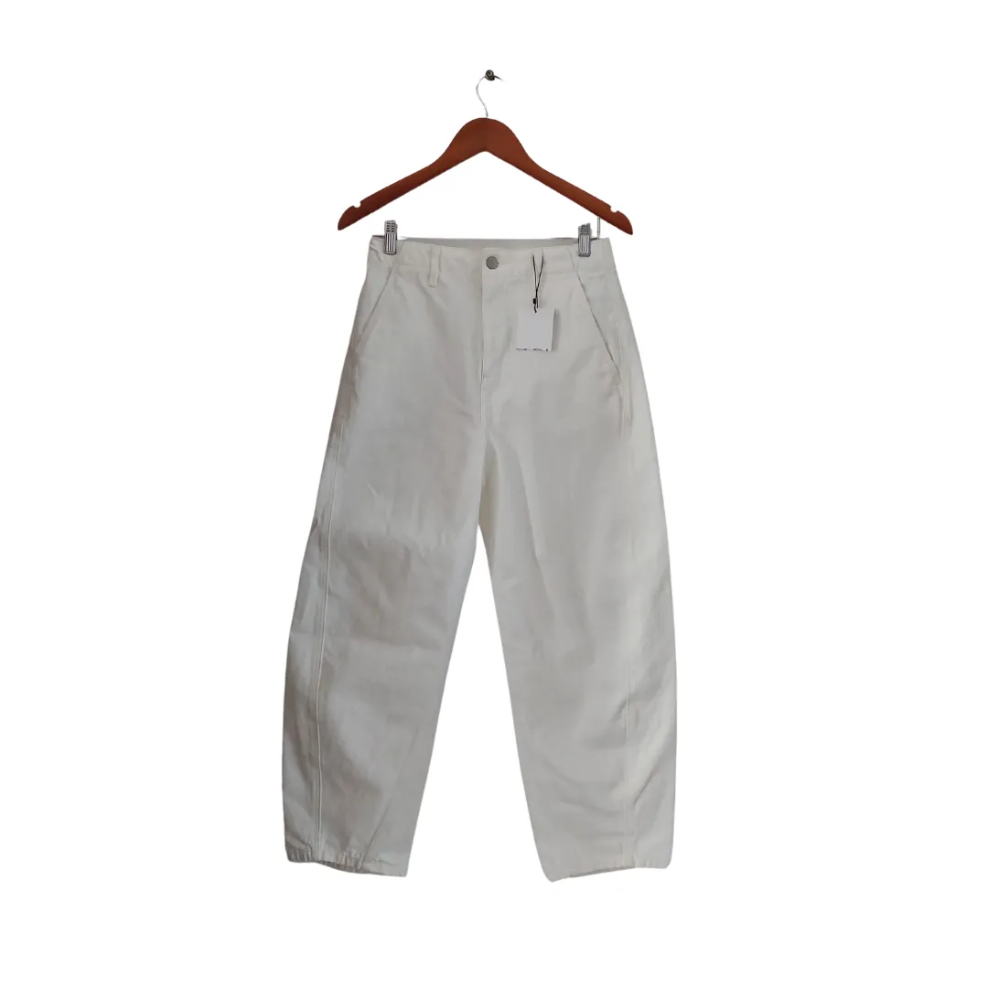 ZARA White Denim 'Twisted Balloon Pant' Jeans | Brand New |